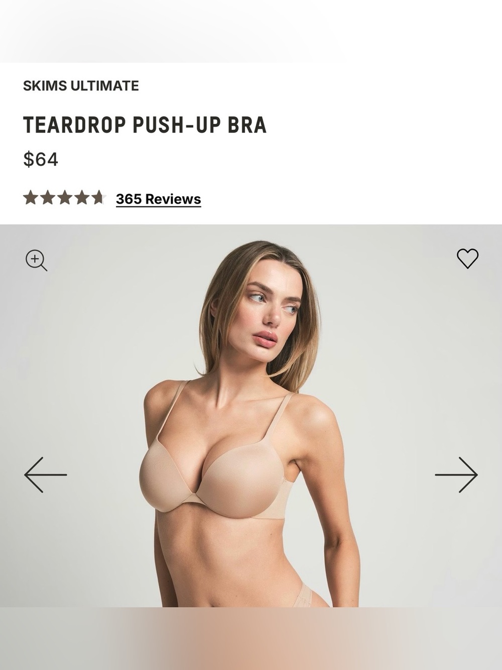 SKIMS ULTIMATE TEARDROP PUSH-UP BRA
